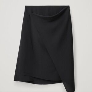 COS Recycled Crepe Asymmetrical Wrap Detail Skirt |Size 6|